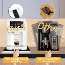 D8OQ23RFR4  Appliance Slider,Sliding Tray For Coffee Maker, Kitchen Countertop Appliance Rolling Tray,Slides Easily From Under The Cabinet,Wide -Black- Large (16"Wx13"D) - White - View 6