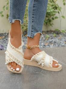Sandali da spiaggia all'aperto alla moda, eleganti, minimalisti, di stile vintage, classici e antiscivolo, adatti per primavera/estate