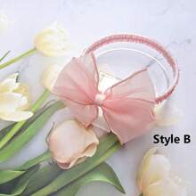 Baby Mädchen süße Schleife Stirnbänder, weiche Spitzen-Blumen Haarbänder für Neugeborene, Säuglinge, Kleinkinder, Kinderzubehör, ideal für Valentinstag