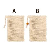 3/5pcs Natural Sisal Soap Saver Bags, Used For Lathering & Drying Soap, Exfoliating Bath, Shower, Hand Washing, Massage
