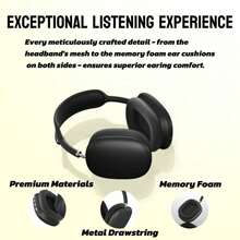 New Max P9 Pro Wireless Bluetooth Headphones HiFi Stereo Noise Cancelling Waterproof Mic Pods Over Ear Sports - 銀色 - 查看 5