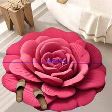1pc 3D Floral Anti-Slip Floor Mat, Sofa Pad, Bedroom/Living Room Carpet, Bedside Rug, Diatomaceous Earth Absorbent Washable Area Carpet, Beautiful Home Decoration Gift Bathroom Accessories Back To School Entryway Decor Bathroom Kitchen Decor