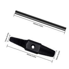 Black Steel Triangle Valve Universal Tap Extractor - 1/4" And 1/2" Pipe Broken Bolt Screw Remover Tool, With Textured Faucet Broken Stud Extractor, Suitable For Removing Damaged, Rusted Or Stripping Screws, Bolts And Fasteners