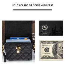 Fashionable Rhombus Faux Leather Crossbody Phone Bag With Detachable Strap And Security Clasp, Suitable For Samsung Z Flip 3/4/5/6/7