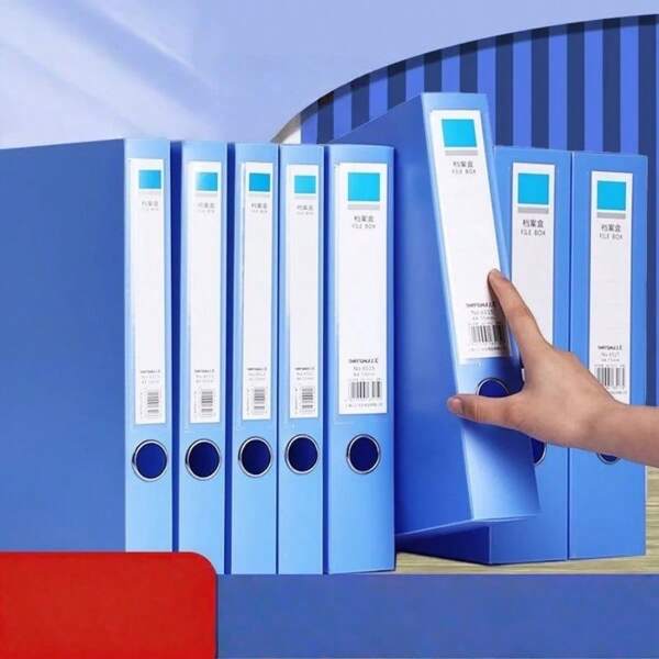 A4 Dicke Dokumentenbox, hochkapazitive Aktenordner Aufbewahrungsbox, Bürobedarf Aktenordner Organizer, Schulanfang, Schulmaterial