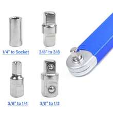 Jogold 39cm Spanner Extension Wrench Set Offset Ratchet Spanner Extender With Adapters - Blue - View 9