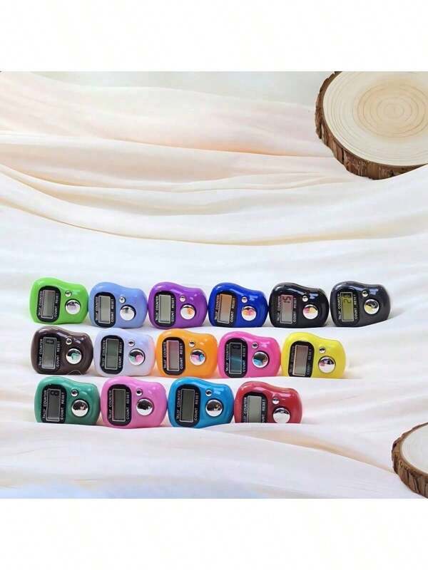 1pc-2pcs-3pcs-5pcs-12pcs Rosary Counting Ring Counter, Electronic Counter With LED Display, Convenient Hand Pressing Counter For Prayer, Exercise, Yoga Counting, Finger Ring Counter