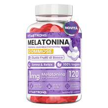 Vitastrong Vegan Melatonin Gummies – 120 1 Mg Sweets With Valerian, Lavender, Chamomile And Vitamin B6, Gluten And Sucrose Free, Red Fruit Flavor - Others - View 2