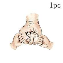 2D Customized Fist Bump Family Heirloom Pendant, Personalized Name Text Keychain, Father's Day Gift,Graphic Print - Multicolor - View 9