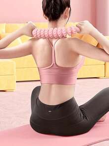 1 件 10 轮多功能按摩滚轮、灵活手臂力量训练器、背部/肩部/腿部按摩棒、手持瑜伽按摩滚轮、弹性肌肉滚轮、带触发点按摩工具设计、健身房 - 彩色 - 查看 3