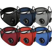 Breathable Ergonomic Dust Mask Nose Clamp Anti-Dust Respirator Mask Adjustable Washable Activated Carbon Filters Woodworking - Multicolor - View 2