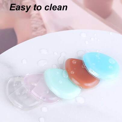 2/3/5 piezas Esponja de maquillaje de silicona de colores múltiples para dedos/pulgares, suave y elástica, adecuada para base líquida, corrector, fácil de limpiar, nueva herramienta de maquillaje mate