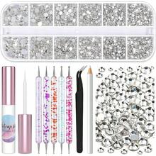 S.Face Makeup Glue Gum Spirit Adhesive With 3600Pcs Face Gems Eyes Jewels For Cosplay Costume, Cosmetic Glue Face Glue For Body Rhinestone Eye Glitter Fake Hair Wig Mustache Halloween SFX Makeup - B.clear - 查看 1