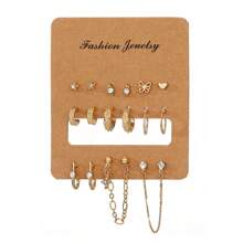 1 Set Fashion Earrings, Tassel Earring & Stud Earrings Combo Jewelry