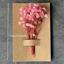 100pcs Delicate Dried Pink Baby's Breath Flowers, Suitable For Vase Filler, Wedding Decor, Home & Office Decoration, Party, Garden, Card Making, DIY Floral Arrangement