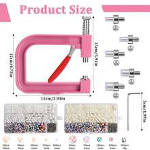 Mașină nouă de presă manuală pentru mărgele de perle, 4mm, 5mm, 6mm, 8mm, 10mm, set de accesorii pentru perle, instrumente DIY pentru artizanat