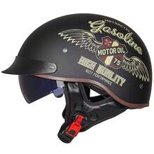 1Pc Motorcycle Helmet Black Moto Anti Fall Helmet Motobike Helmets Riding Half Helmet Motocross Helmet Four Seasons Use ABS Material Motorcycles Accessories Rider Gift - Multicolor - View 10