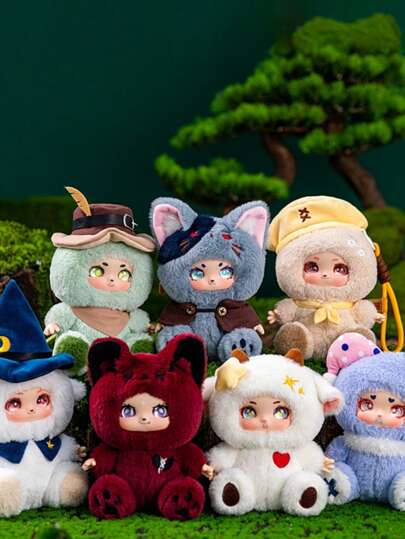 Cute Werewolf Killing Game Vinyl Face Plush Toys Colorful Dolls Popular Stuffed Plush Toy Kid Creative Gifts Hang Bag , Witch, Hunter