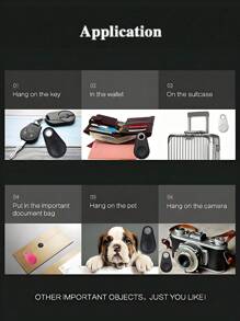 Key Finder Item Locator With Keychains Bluetooth Tracker Anti Lost Alarm Reminder Selfie Shutter Control Pets Keychain For Smartphone,An Anti-Theft Luggage Tag With Alarm Tracker Keychain - Sports Casual Style Plastic Electronic Luggage And Pet Tracker - A Must-Have For Stylish Travel, Keys And Bags With Location Check.Gift, Present, Celebration