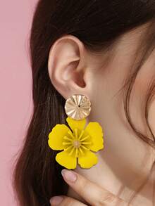 Betykuku 6 Đôi Hoa Tai Hoa Nhiều Màu Sắc Phóng Đại Thời Trang Cho Kỳ Nghỉ - Nhiều màu - Xem 6