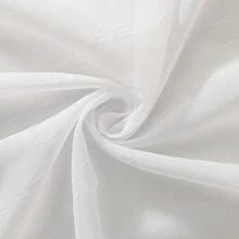 New  Crushed Voile Sheer Curtains For Living Room Rod Pocket Window Treatment Crinkle Sheer Curtains(2 Panels, 51" X 84", White) - 白色 51 寬 x 84 長(2 包) - 查看 5