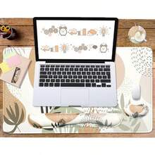 Large Mouse Pad Desk Dad, 4-In-1 Keyboard Wrist Rest Pad & Wrist Support Mouse Pad Set, Extended Desk Pad Waterproof Desk Home Office Study Game-Blue Marble - Tối giản - Xem 2