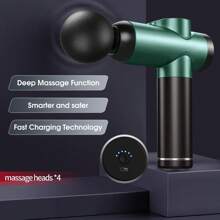 Benbo BENBO Massage Gun, Body Massage To Relieve Pain, LCD Display Comes With Multiple Massage Heads, Gray And Green. It's A Great Choice For Home, Office, Gym, Party, Christmas, New Year, Thanksgiving, As A Gift For Friends Or For Personal Use
