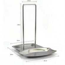 Cutlery Holder And Pot Lid Stainless Steel Kitchen Stand - 銀色 - 查看 10