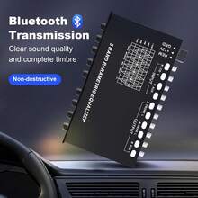 Car Equalizer 5-Band Channel Equalizer, Multifunctional Car Audio EQ Tuning Crossover Amplifier, Parametric Equalizer - 黑色 - 查看 9