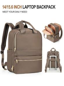 Unisex Large Capacity Travel Backpack, 14/15.6 Inch Anti-Theft Laptop Backpack, Carry-On Luggage, Lightweight For Teens & Students, Business Commute, Waterproof Outdoor Hiking