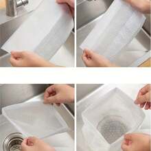 30/60/90pcs Garbage Bags, Sturdy & Disposable Multi-Functional Kitchen Drain Bags, Made Of PE Material, Food Waste Collection Bags, Filter Dirty Water, Collect Residue