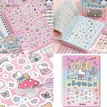 16 hojas de pegatinas, libro de pegatinas de nariz de , papel decorativo de collage hecho a mano, apto para varias escenas, estuche de teléfono móvil, pegatinas para tazas de agua, decoración de diario y álbum, accesorios, suministros escolares, de vuelta a la escuela