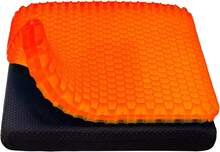 Gel Seat Cushion, Cooling Seat Cushion (Super Large & Thick), Breathable Honeycomb Design Absorbs Pressure Points Seat Cushion, Gel Cushion For Office Chair, Home Car Seat Cushion For Wheelchair - 珊瑚橙 - 查看 1