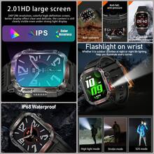 1pc GUHUAVMI 2024 New Outdoor GPS Trajectory Smart Watch Men, 2.01 Inch (5.1cm) HD Full Touch Screen, With Wireless Calling, Voice Assistant, Message Push, Compass, 100+Sports Mode Wristband, 600mAh Battery, LED Flashlight Function, Heart Rate And Blood Oxygen Monitoring Watch, IP68 Waterproof Smart Watch Women, For Android&IOS