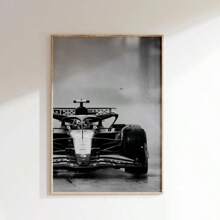 1 Stück F1 Rennstrecke Poster, einzigartiger Auto Muster Wandkunst, schwarz-weiß ikonisches F1 Foto, moderne Leinwandbilder für Wohnzimmer, Schlafzimmer, Büro, rahmenlos