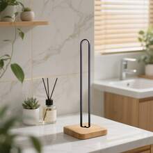 1 件装方形竹制纸巾架，黑色/白色厨房卷纸分配器，用于整理厨房卷纸 - 彩色 - 查看 6