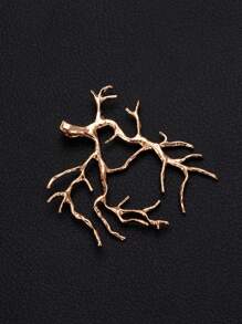1/5 pièces Base de pendentif en branche d'arbre plaqué or, Faire-soi-même pour envelopper et incruster des pierres naturelles, des cristaux, des perles