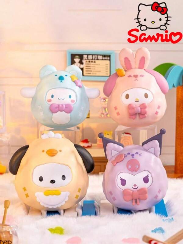 Sanrio 1 Set Of Sanrio Character Blind Boxes, Includes Cute Self-Righting Figurines Of Animals And Kuromi, Pachimari, Relaxing Desktop Ornaments