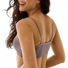 Women's Cotton String Bralette (3 Pack) - Black/Spiced Fig/Terra Red - View 4