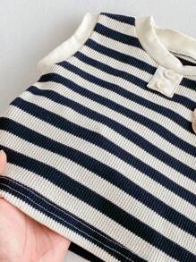 2 pièces Ensemble débardeur et short pour bébé en été, vêtements décontractés mignons pour tout-petits garçons et filles, légers