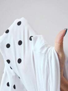 1 Pair Black Polka Dot Cute Women's Thin Skin Pantyhose, 100g Fake Meat-Permeable Love Stockings, Cozy - Multicolor - View 7