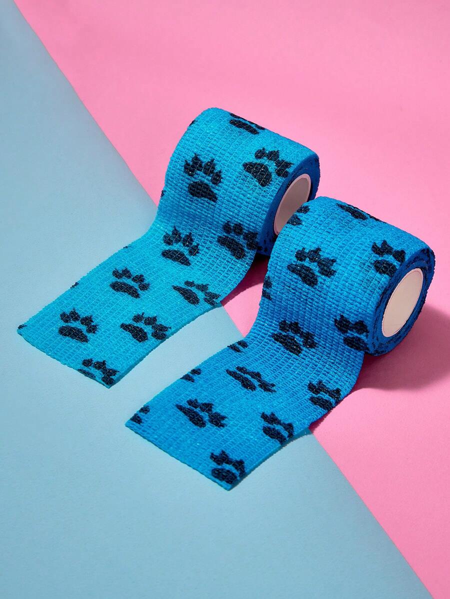PETSIN 1 Rolar Cartoon Cores Autoadesivo Bandagem Para Animal De Estimação Para Cães E Outro Animais , Elastico E Sujeira Resistente , Pode Ser Pés , E Dedos