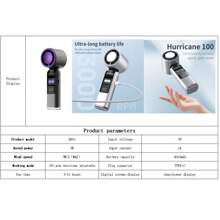 Portable Handheld Turbofan With 100-Level Wind Speed Adjustment. Of Continuous Operation. Equipped With An LED Flashlight And A 180-Degree Rotatable Fan Head,Portable Fan,Turbo Fan,Holiday Essentials