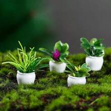 8pcs/Set Miniature Plant Kits For Dollhouse, Miniature Dollhouse Plants, Miniature Bonsai Decorations For Dollhouse Garden