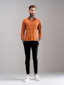 Men's Short Sleeve Button Down Slim Fit Dress Shirt