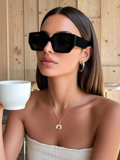 偏光太阳镜，男女通用复古方形大框塑料时尚眼镜，经典款式，适合户外运动、骑行、旅行、海滩、驾驶、钓鱼、夏季防紫外线遮阳外出装备户外海滩海滨度假以及送给家人和朋友的礼物