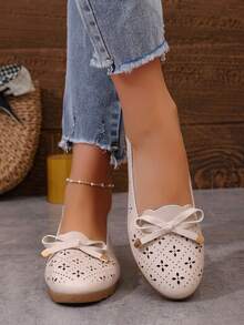 女士平底玛丽珍鞋 2025 新款，系带网眼仙女风格乐福鞋，圆头百搭透气平底鞋