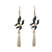 Vintage New Chinese Style Drop Earrings, Long Dangle Design For Party Holiday Daily Wear In Summer