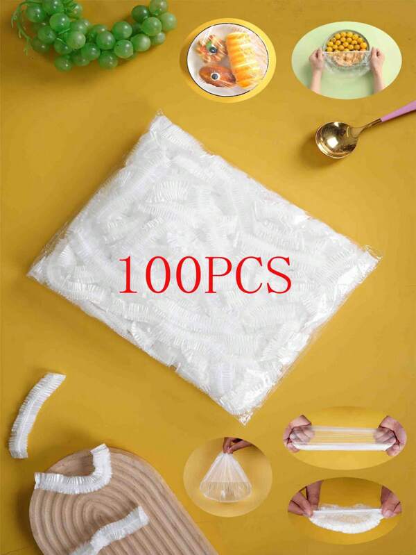 100 Piezas, película desechable de conservación de alimentos, cubierta para ducha, bolsa de encogimiento desechable de uso múltiple, cubierta desechable para zapatos, película de conservación de alimentos para cocina, cubierta para refrigerador, cubierta elástica y extensible