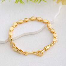 Hot Selling 4mm Wide Rhombus Minimalist Elegant Charm Women's Cuff Bracelet Personalized Snap Curb Chain Bracelet Jewelry